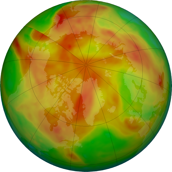 Arctic ozone map for 14 May 2024